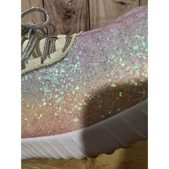 Roxy Rose Women's Fashion Walk Sneaker Size 8.5 Rainbow Glitter - Picture 9 of 10